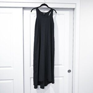 Athleta Black Sleeveless Midi A line Dress
